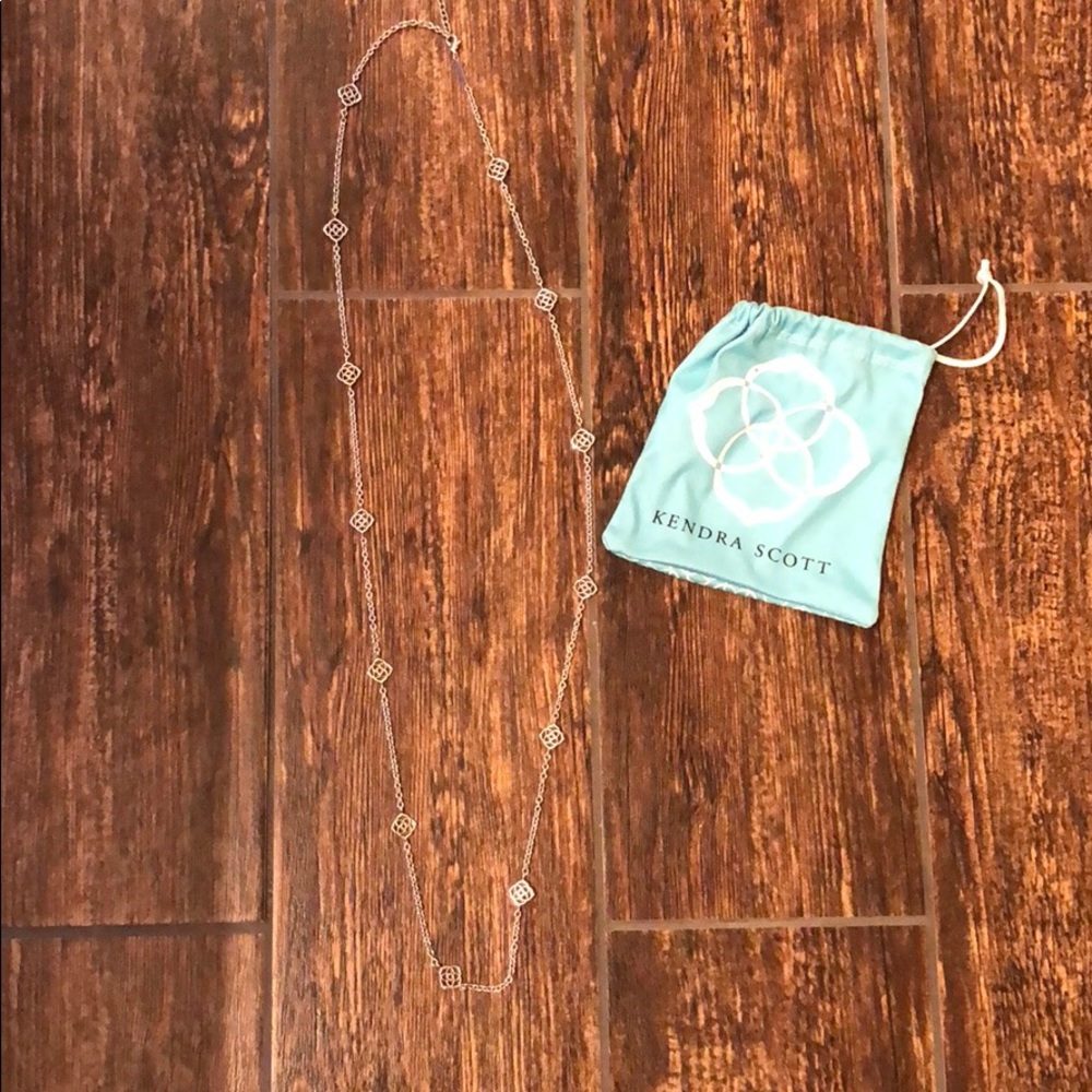 Kendra Scott Devalyn silver long necklace